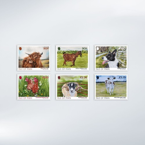 Isle man stamps and - of,