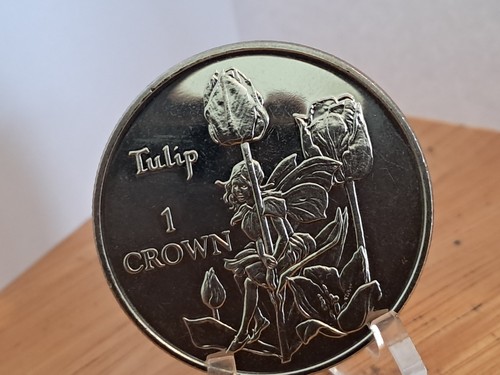 1997 isle man crown flower - man,