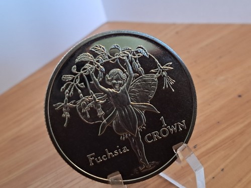 1996 isle man crown - crown, flower