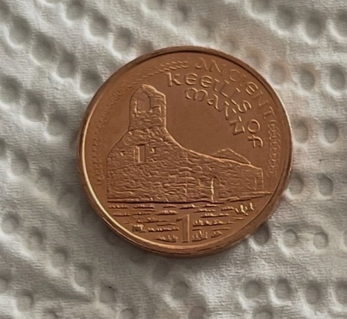 Isle man one - of, coin