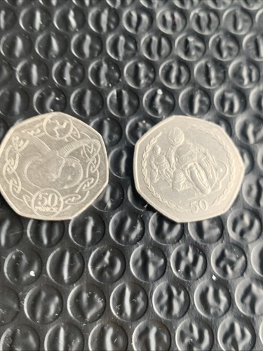 Isle man 50p coins - isle,