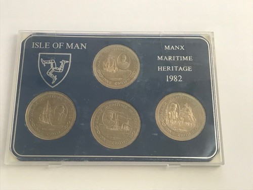 Isle manx coin set - isle, 1982