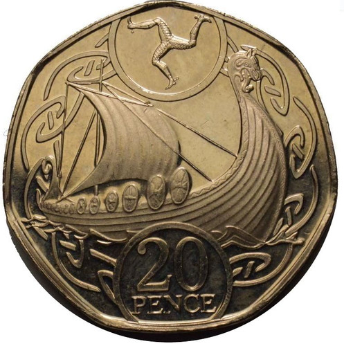 Isle man coin - of,
