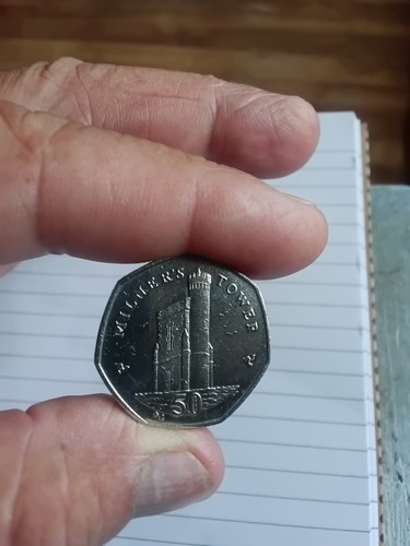 Isle man 50p coins - isle, (manx)