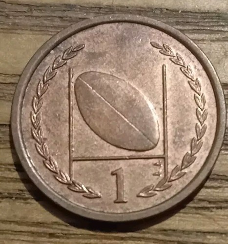 Rare coin rugby circulated - rare, 1p